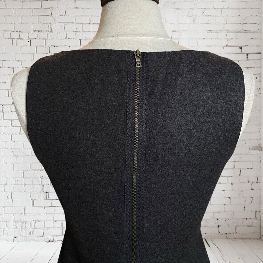 Ali Ro Fit & Flare Dress Sleeveless Gray Wool Blend Sz 4 Minimalist Career - Picture 6 of 9